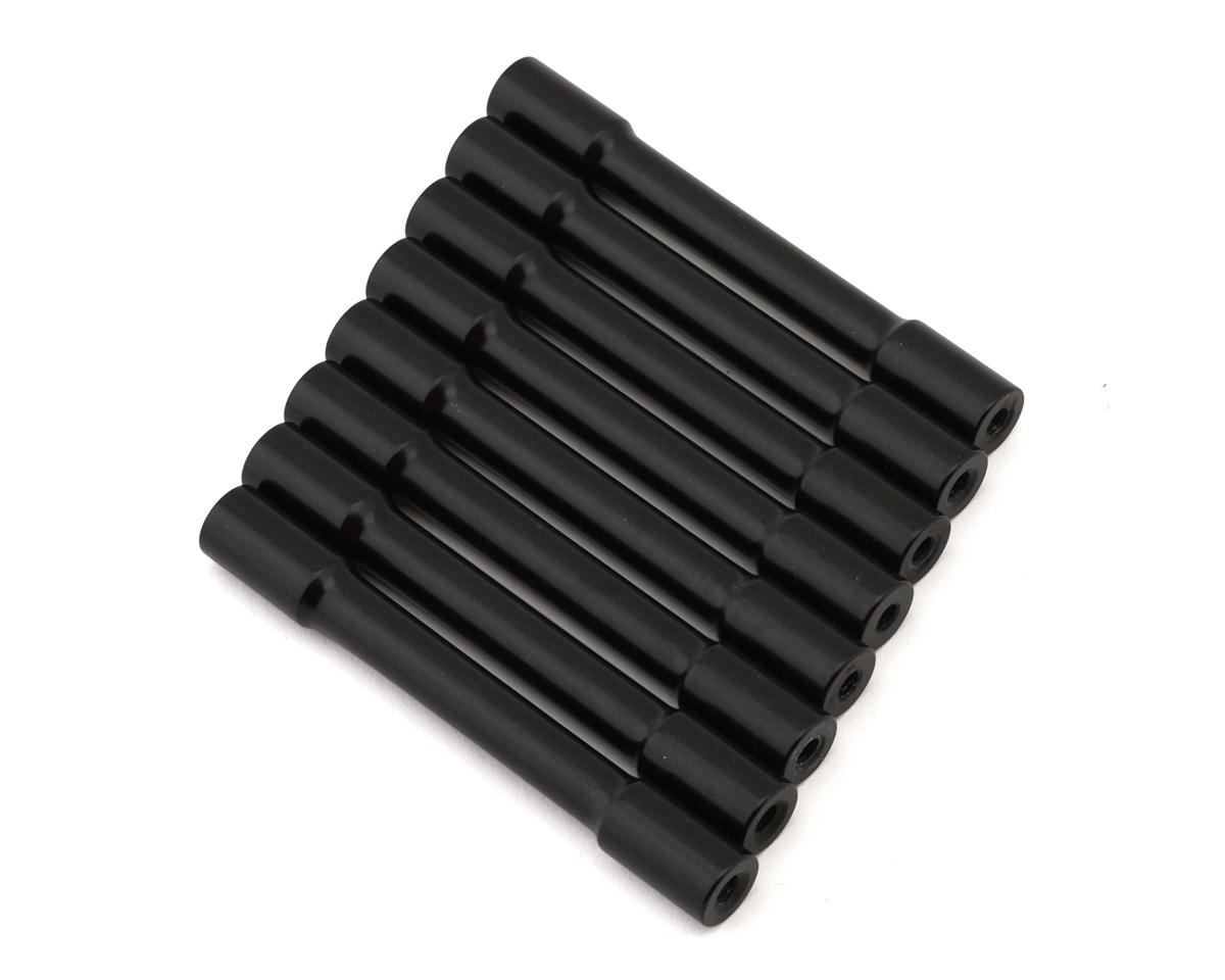 Losi Black Aluminium Crossbar, End Plates, 8pcs, LMT, Tuned LMT