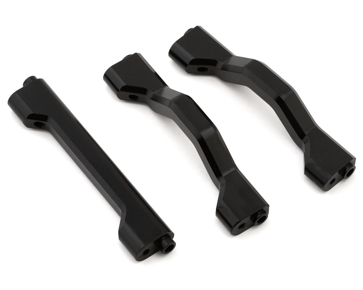 Losi Black Aluminium Crossbar, Center Chassis, 3pcs, LMT, Tuned