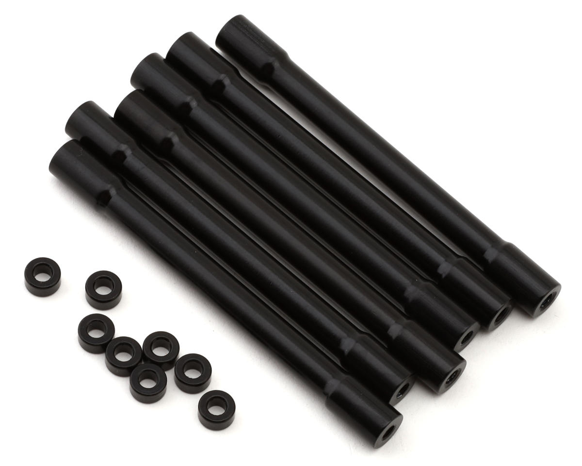 Losi Black Aluminium Crossbar and Spacer, Cab Section, 6pcs, Tun