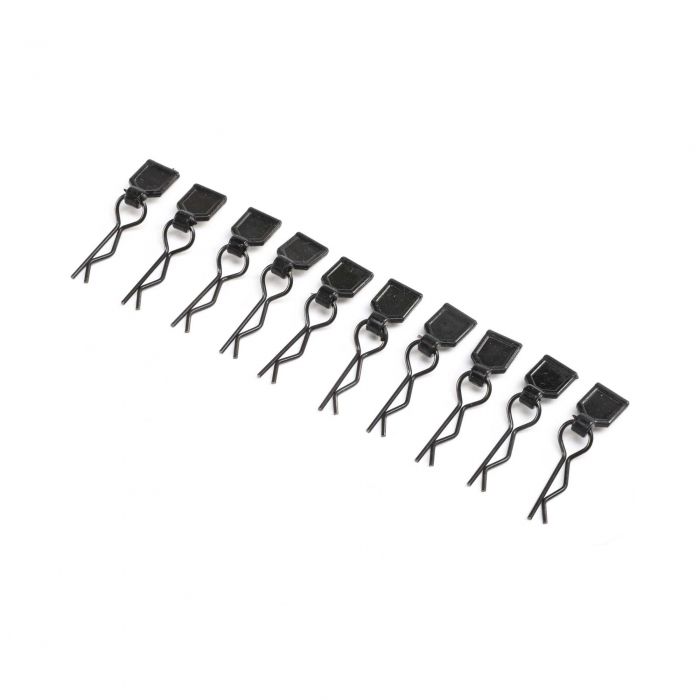 Losi Body Clips, Black, Small, 10pcs, LMT