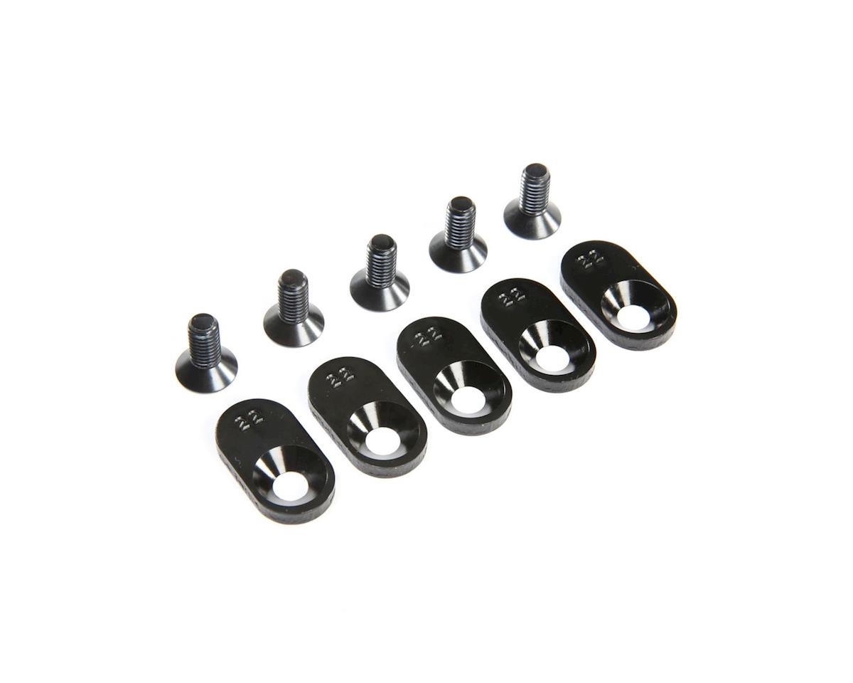 Losi Engine Mount Insert and Screws, Black, 22T, 5ive-T 2.0