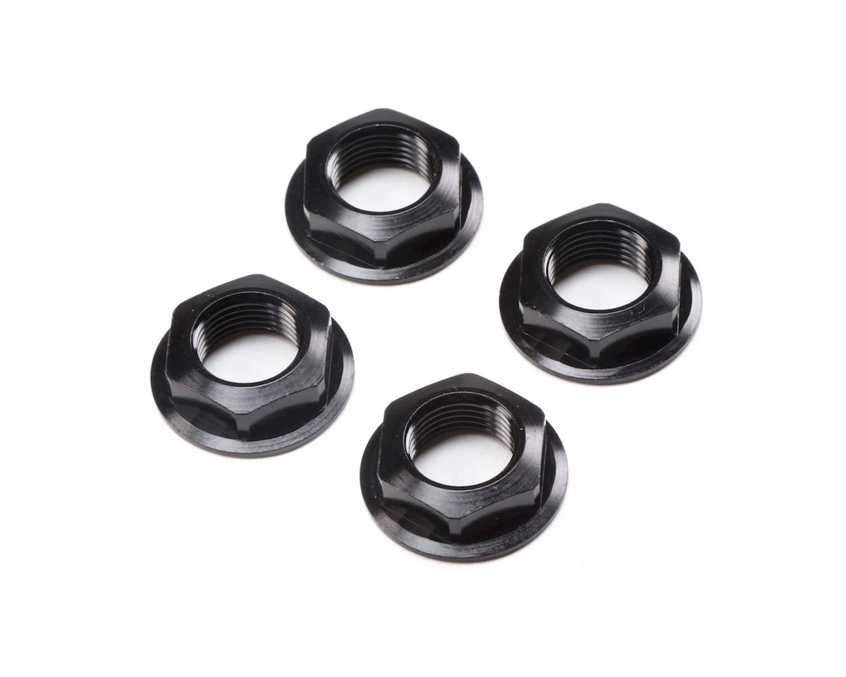 Losi 17mm Flanged Wheel Nut, Black (4), Super Rock Rey