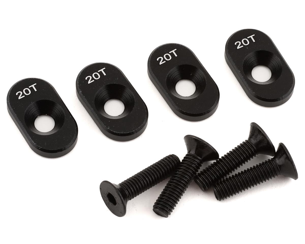 Losi 20T Engine Mount Insert and Screws, Black, 4pcs, DBXL 2.0