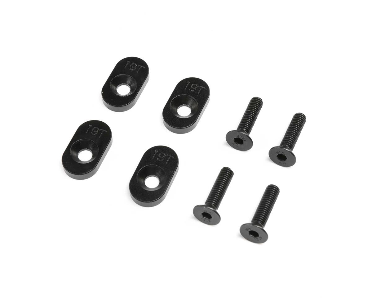 Losi 19T Engine Mount Insert and Screws, Black, 4pcs, DBXL 2.0