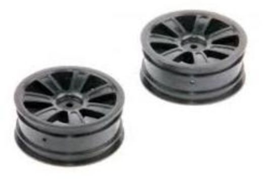 LRP Spoke Wheel front black (2 pcs) - S10 Twister BX