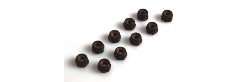 LRP M4 Lock Nut black (10pcs) - S8