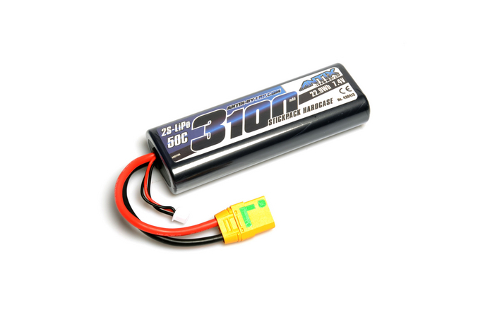 LRP ANTIX 3100mAh - 7.4V - 50C LiPo Battery - Car Stickpack Hard