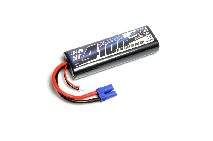 LRP ANTIX 4100mAh - 7.4V - 50C LiPo Battery - Car Stickpack Hard