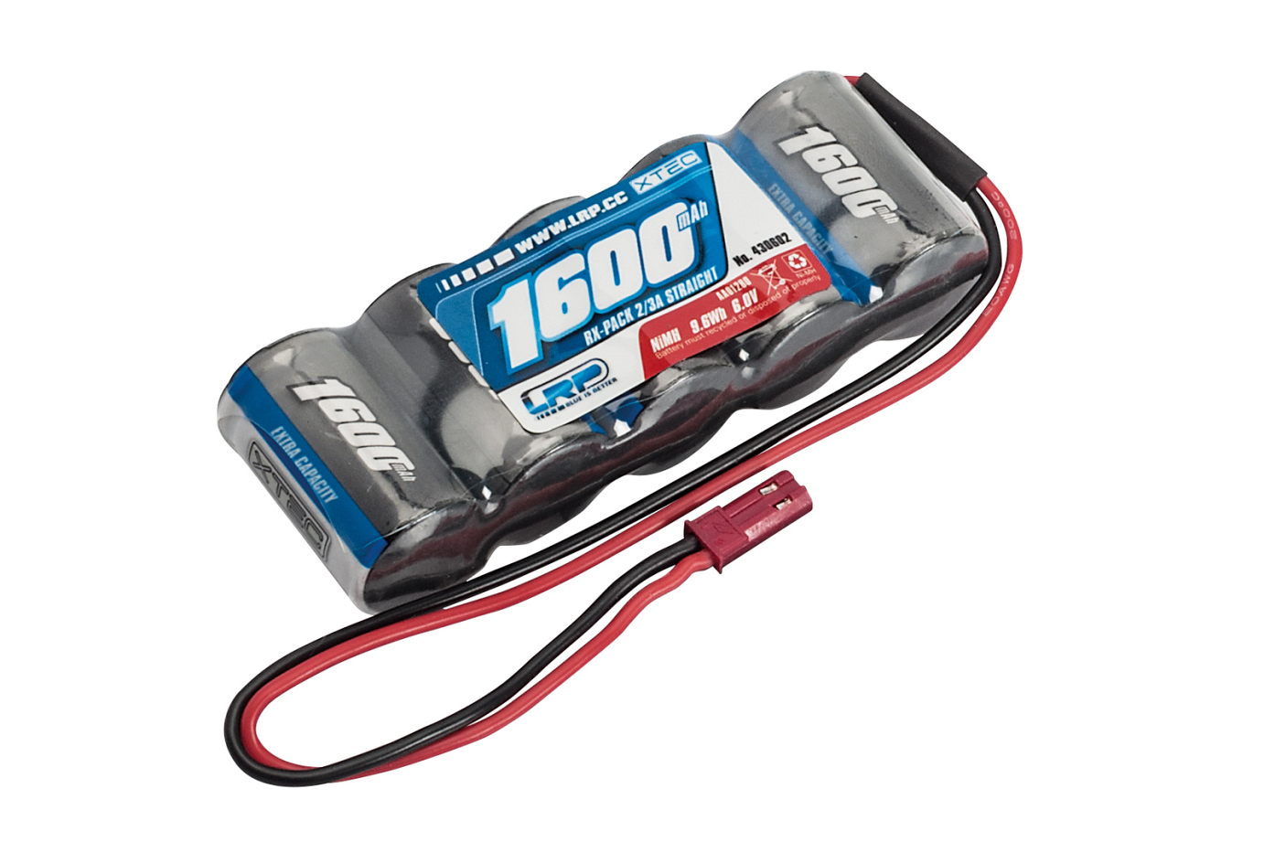 LRP XTEC RX-pack Straight 2/3A NiMH - BEC - 6.0V - 1600mAh