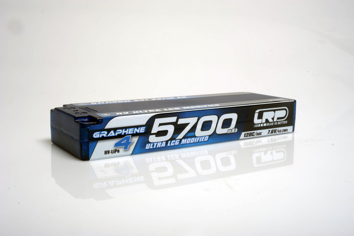 LRP HV Ultra LCG Modified GRAPHENE-4 5700mAh Hardcase battery -