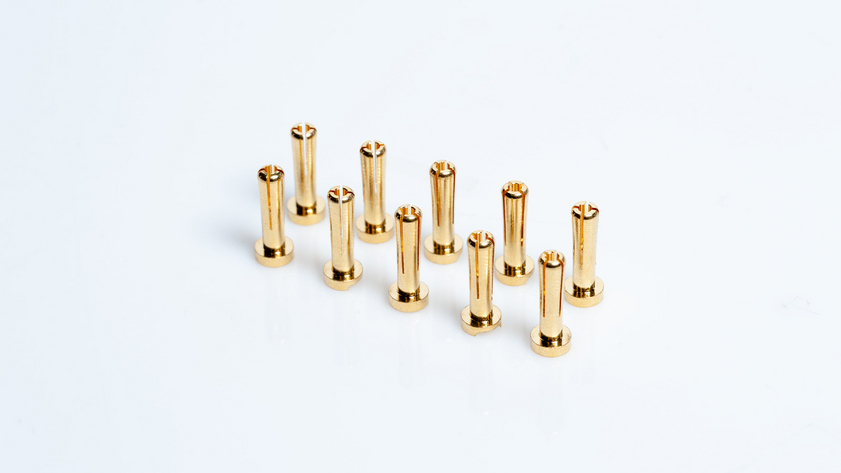 LRP 4mm Gold connectors - WorksTeam - 18mm length (10 pcs.)