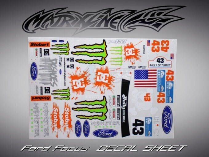 MATRIXLINE FORD FOCUS DECAL SHEET