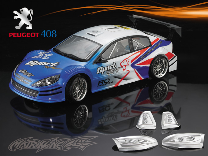 MATRIXLINE RC 1/10 RC Peugeot 408 clear body