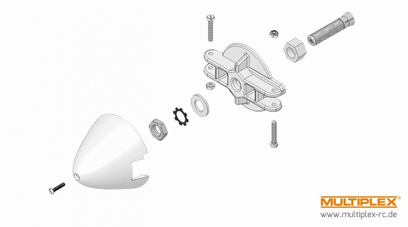 Multiplex Propeller Driver. Blade Holder & Spinner To Suit Cular