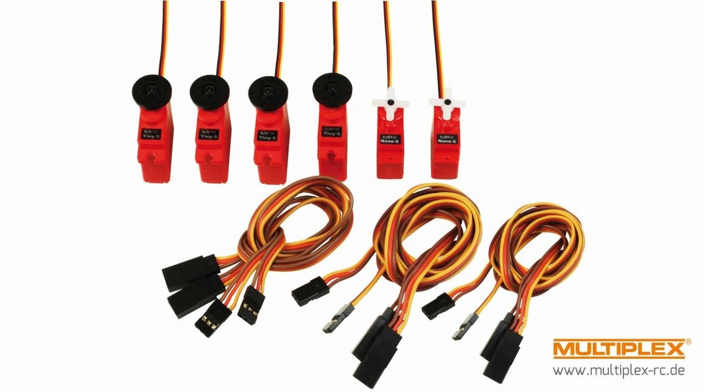 Multiplex Servo-Set Heron Incl.Extension Leads