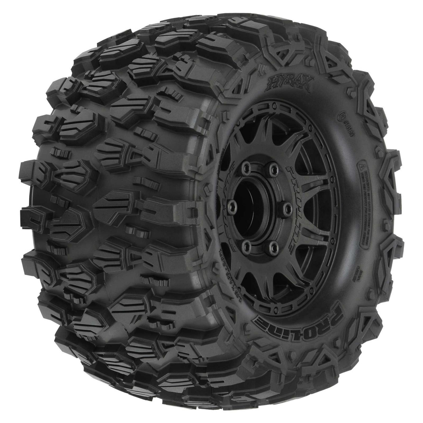 Proline Hyrax 2.8in Tyres Mounted on Black 6x30 Wheels, Stampede