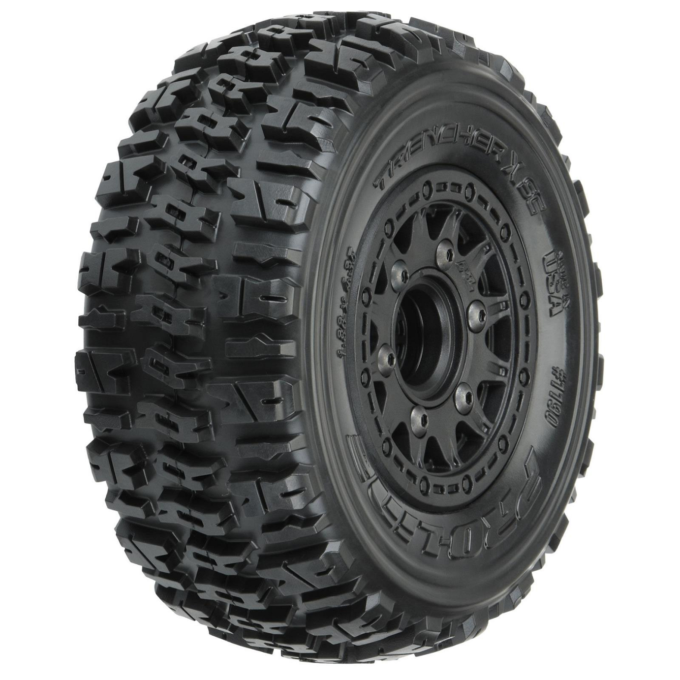 Proline Trencher X SC Tyres Mounted on Raid 6x30 Wheels, Slash 2