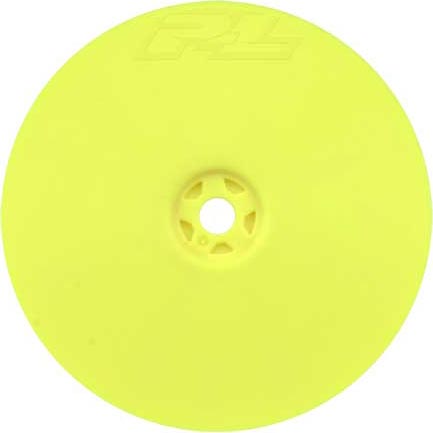 Proline 1/10 Velocity 2.2 Yellow 4wd Front Buggy Wheel, XB4, 2pc