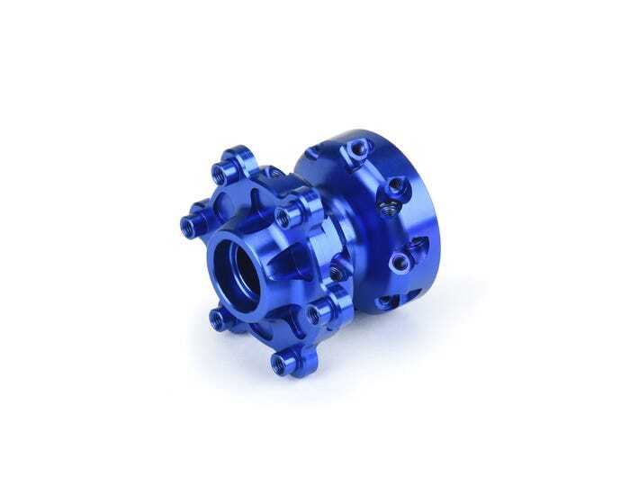 Proline Pro-Spec Aluminium Front Hub, Blue, Promoto-MX