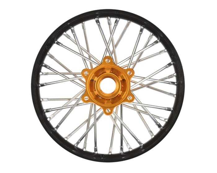 Proline 1/4 Pro-Spec Aluminium V2 Bead Rear Wheel, Assembled, Black/Gold, Promot