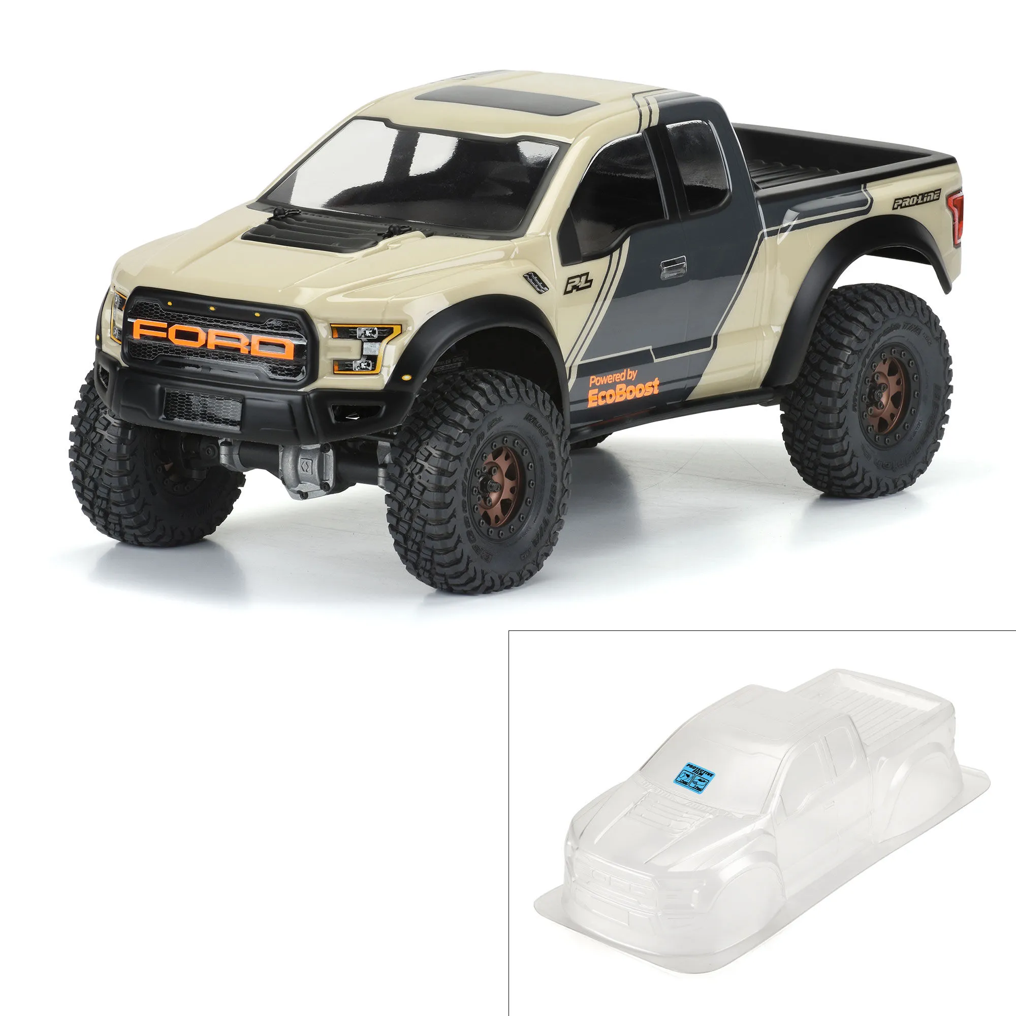 Proline 2017 Ford F-150 Raptor Clear Body suit 12.3in WB Crawl