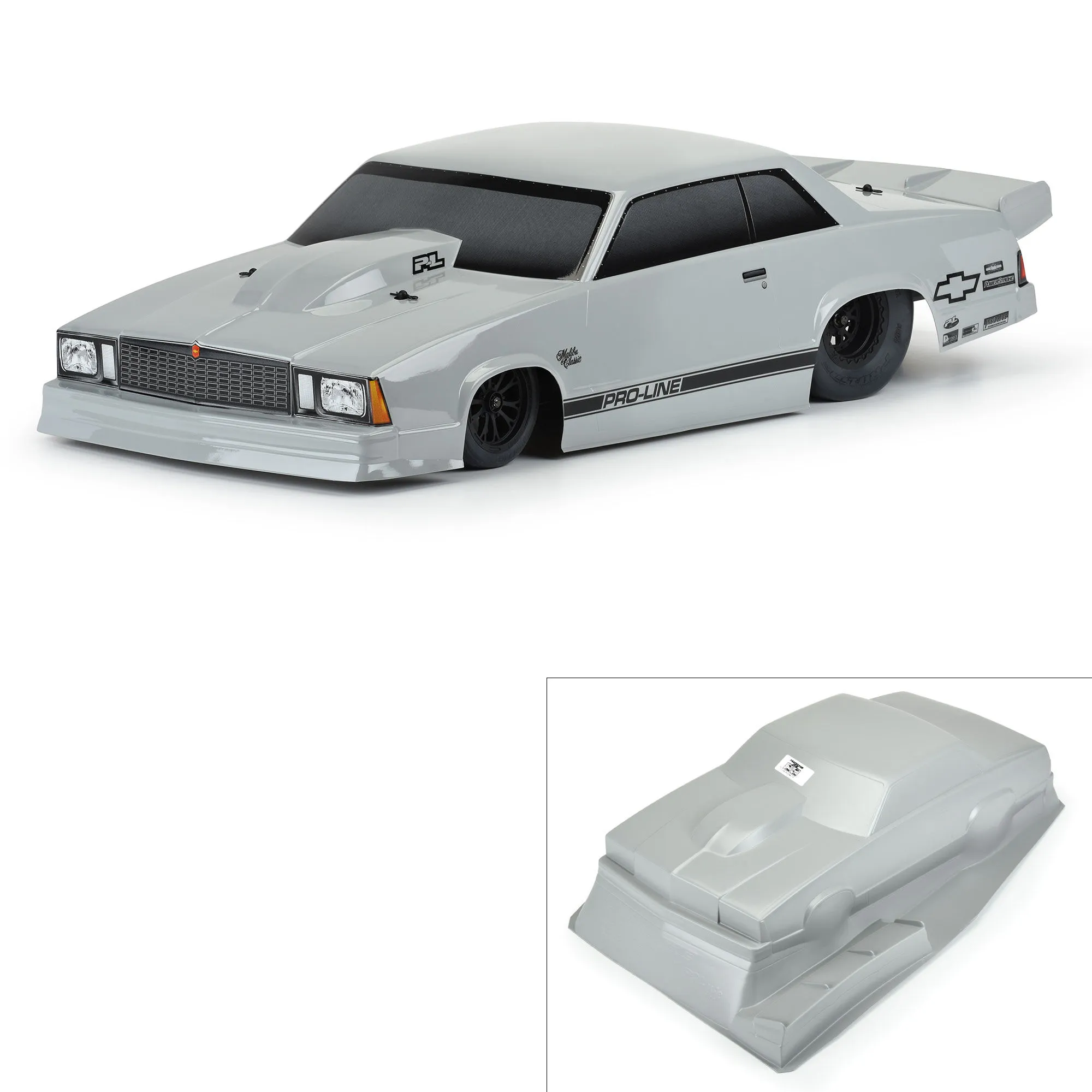 Proline 1978 Chevy Malibu Tough-Color (Stone Gray) Body, PR3549-