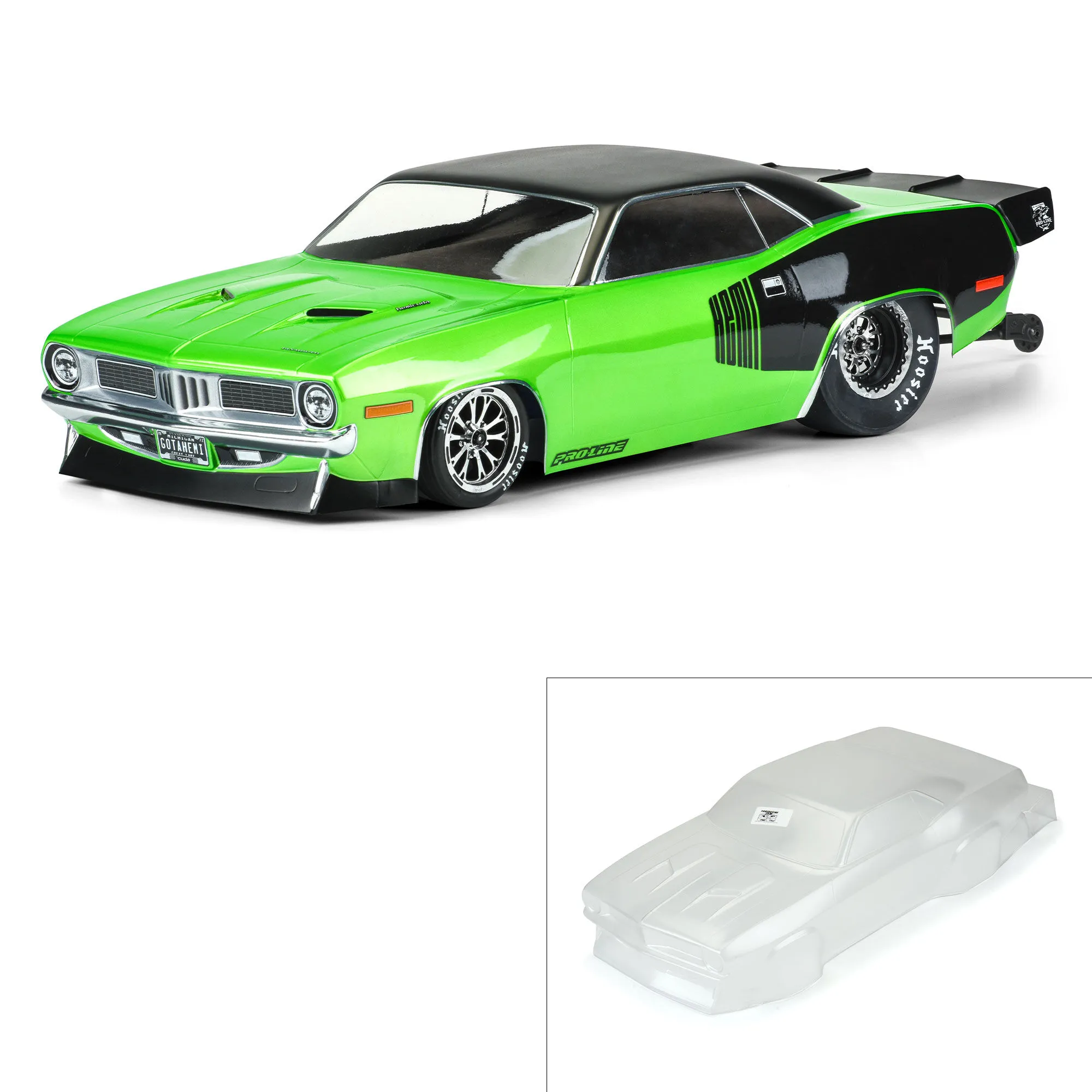 Proline 72 Plymouth Barracuda Clear Body, 22S, DR10, Slash 2WD,