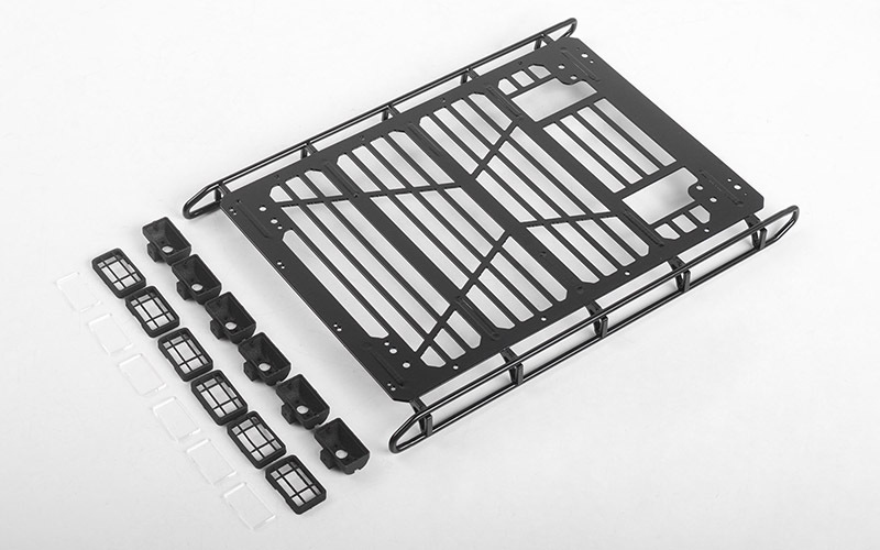 Adventure Roof Rack w/ Front and Rear Lights for Traxxas TRX-4 M