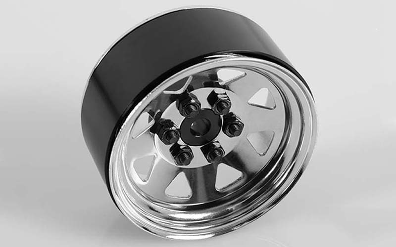 6 Lug Wagon 1.9" Steel Stamped Beadlock Wheels (Chrome)