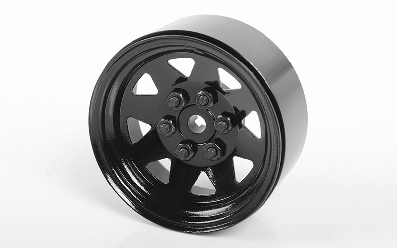 6 Lug Wagon 1.9" Steel Stamped Beadlock Wheels (Black)