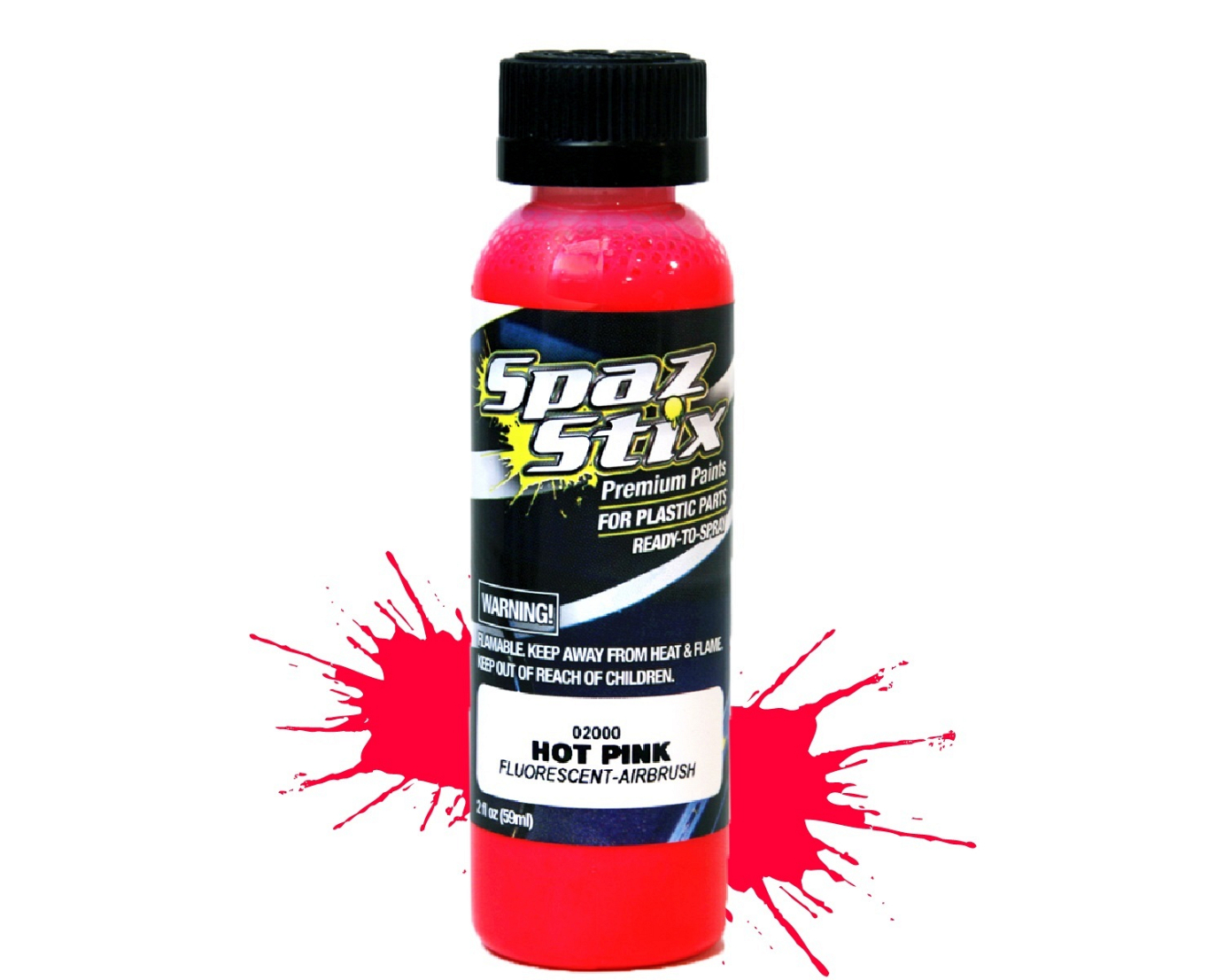 Hot Pink Fluorescent Airbrush Paint 2oz