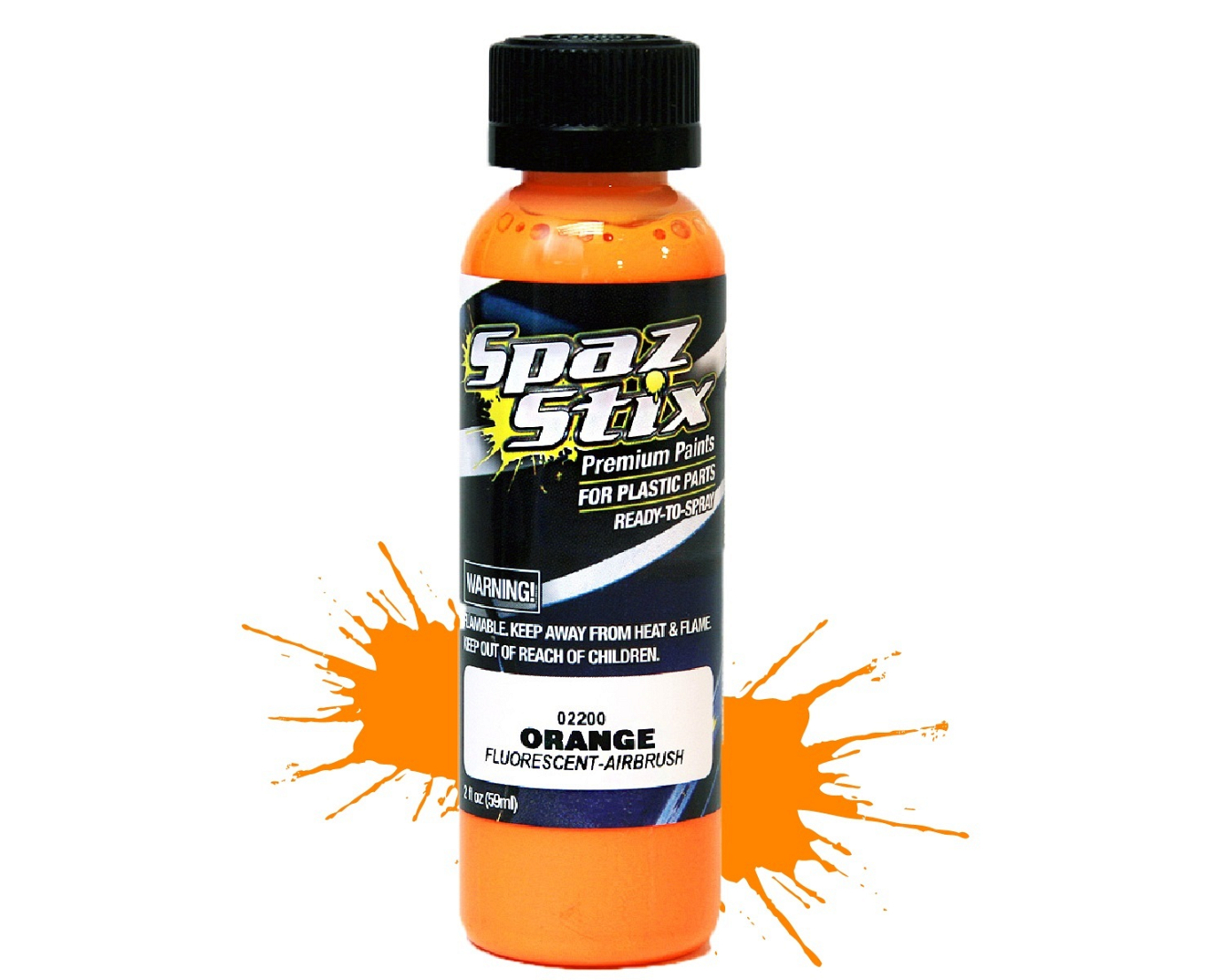 Orange Fluorescent Airbrush Paint 2oz