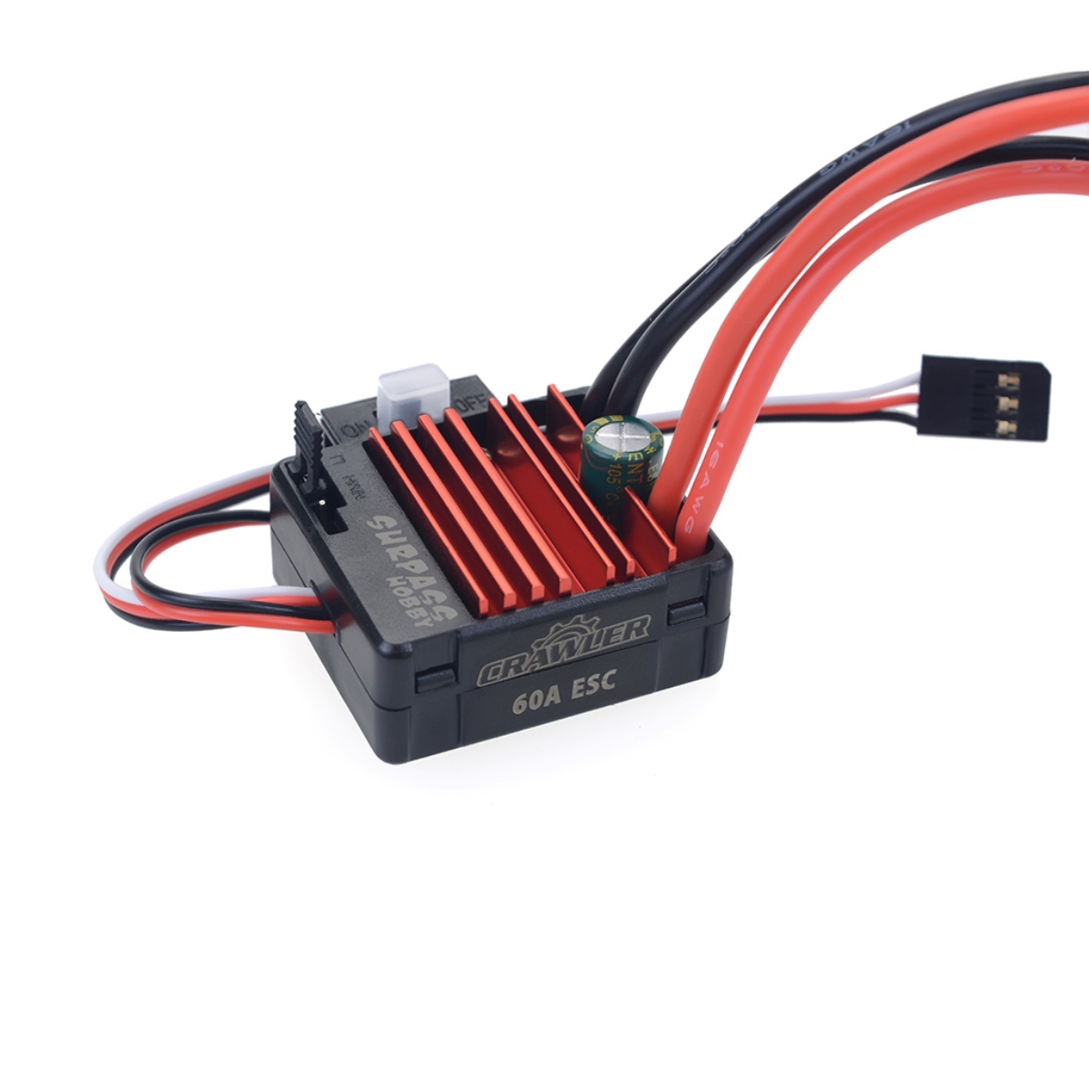 Surpass Hobby 60A Brushed ESC for 1/10th RC Crawler Cars