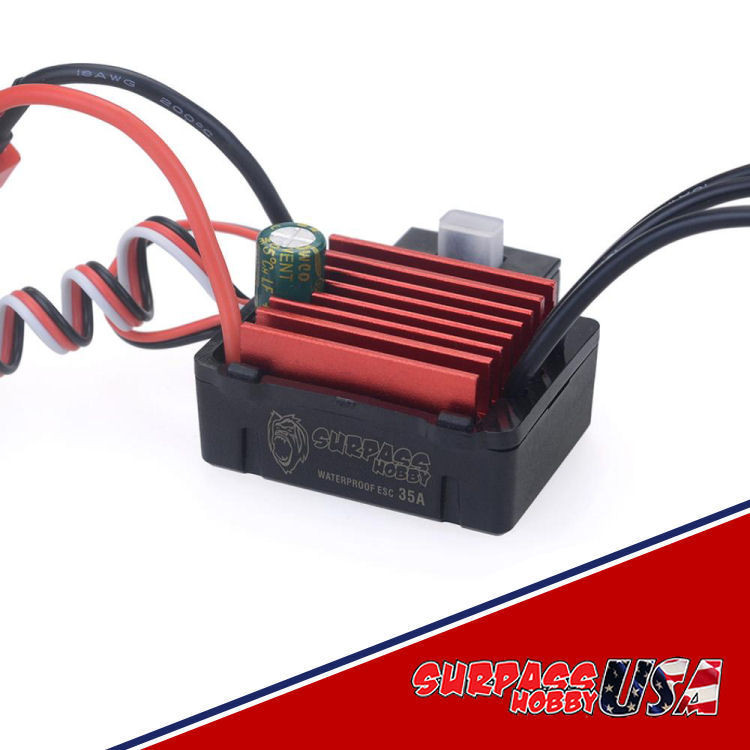 Surpass KK Waterproof 35A Brushless ESC Red & Black