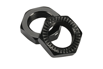 Serrated Wheel Nut (2) black