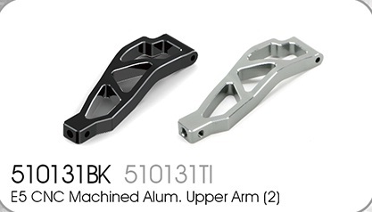 E5 CNC alloy upper arm black (2)