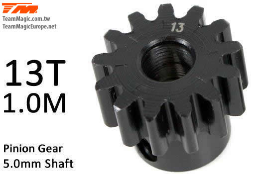 Pinoion gear M1 for 5mm shaft 13T