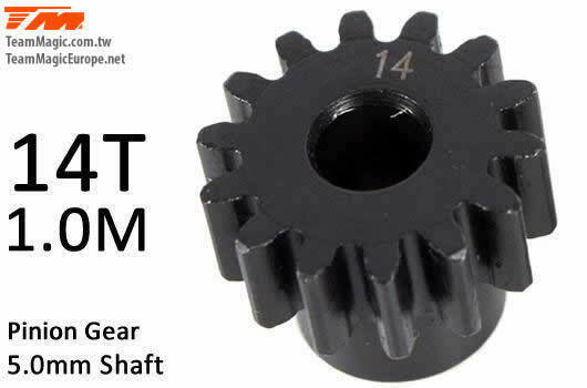 Pinoion gear M1 for 5mm shaft 14T