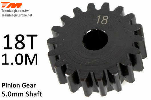 Pinoion gear M1 for 5mm shaft 18T