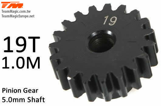 Pinoion gear M1 for 5mm shaft 19T