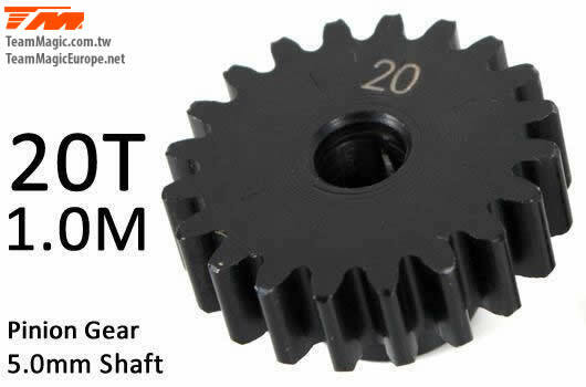 Pinoion gear M1 for 5mm shaft 20T