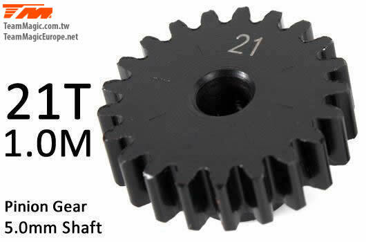 Pinoion gear M1 for 5mm shaft 21T