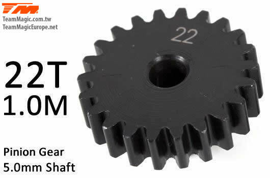 Pinoion gear M1 for 5mm shaft 22T