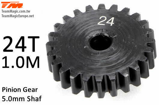 Pinoion gear M1 for 5mm shaft 24T