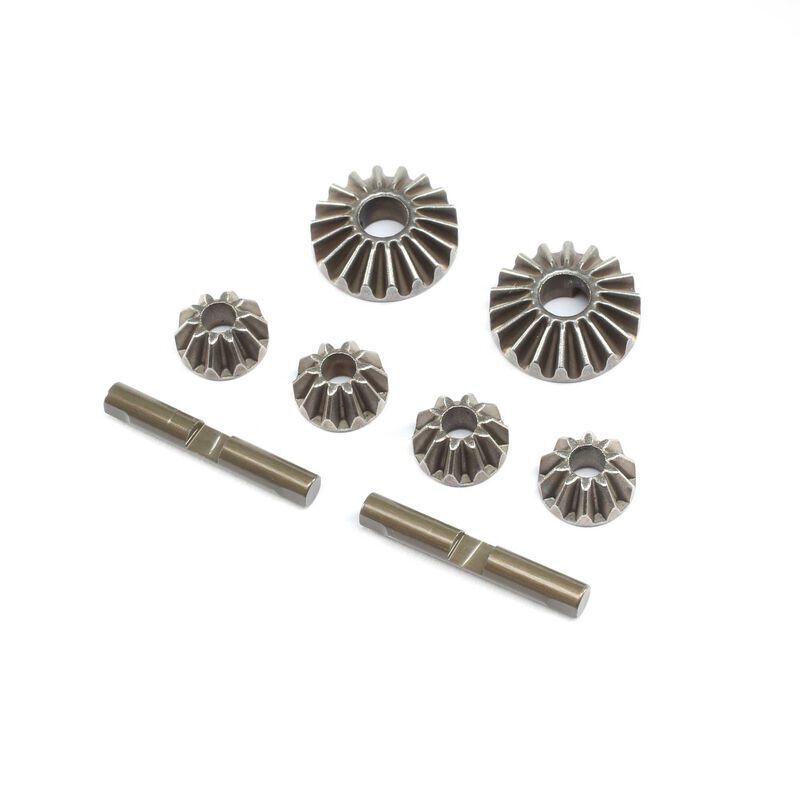 TLR Diff Gear and Cross Pin Set, Metal, 22X-4