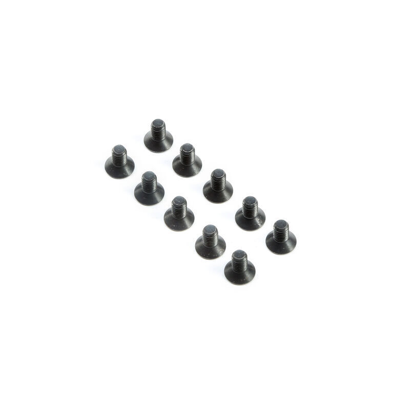 M4x8mm, TLR Flat Head Screws, 10pcs, 8X Elite