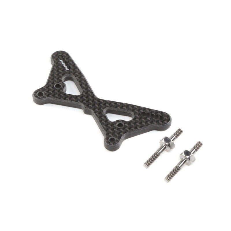 TLR Carbon Front Tower w/Ti Standoffs, 22 5.0