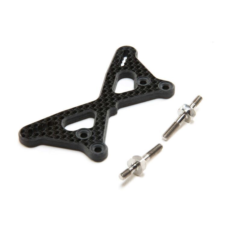 TLR Carbon Front Tower +2mm with Ti Standoffs, 22 5.0 DC Elite