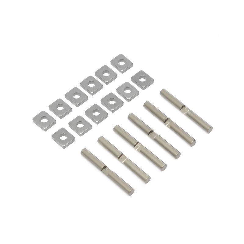 TLR Cross Pins and Support Blocks, Al, 5T, Mini WRC