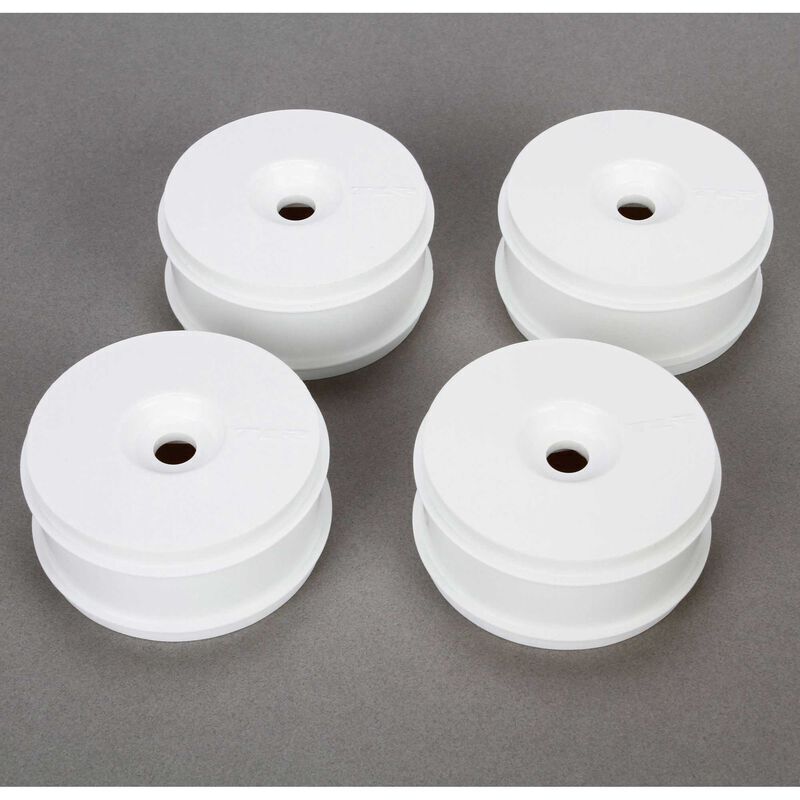 TLR 1/8 Buggy Dish Wheel, White, 4pcs, 8X Elite